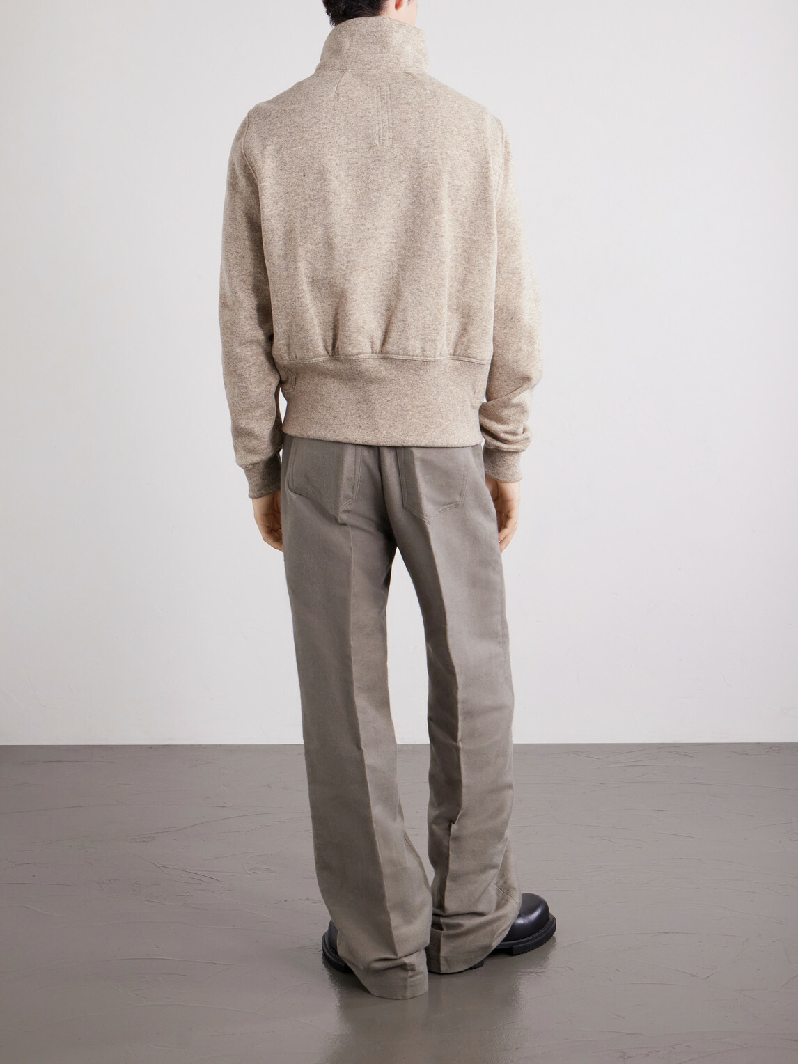 Rick Owens - Bauhaus Wool and Cotton-Blend Zip-Up Sweater - Neutrals