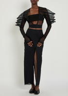 Rick Owens Rhino Cropped Tulle top Black