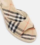 Burberry Burberry Check espadrille wedges