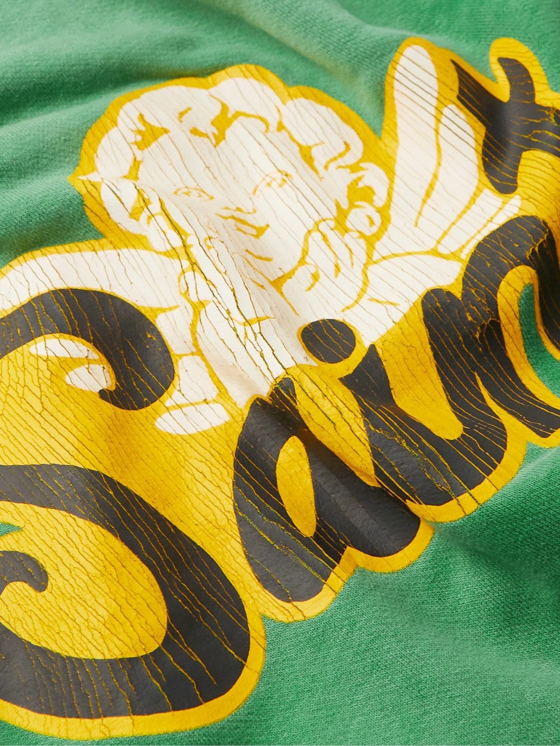 SAINT Mxxxxxx - Logo-Print Cotton-Jersey Sweatshirt - Green