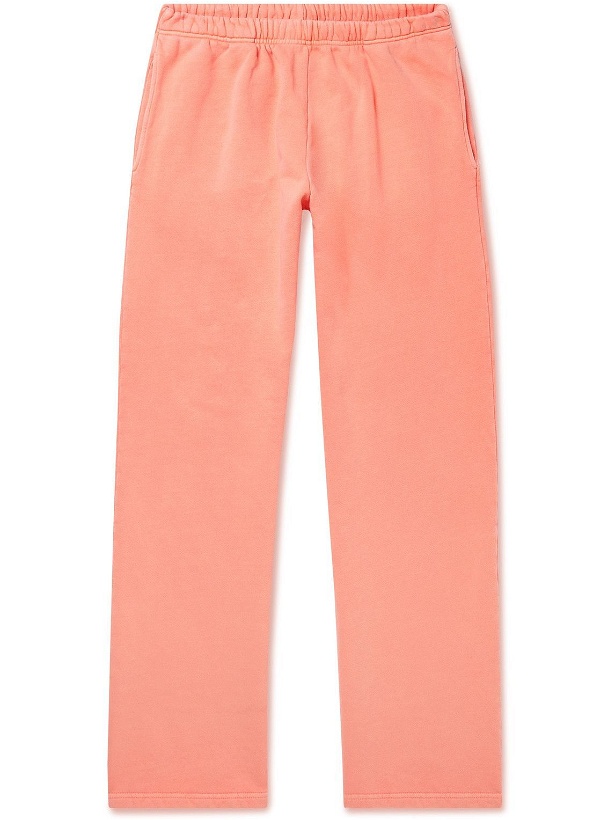 Photo: Les Tien - Puddle Straight-Leg Garment-Dyed Cotton-Jersey Sweatpants - Orange