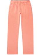 Les Tien - Puddle Straight-Leg Garment-Dyed Cotton-Jersey Sweatpants - Orange