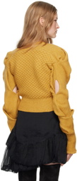 Kiko Kostadinov Yellow Dendra Cabled Sweater