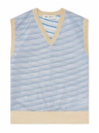 Our Legacy - Striped Knitted Sweater Vest - Blue