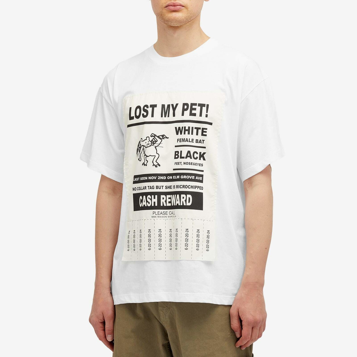 MM6 Maison Margiela★素敵！Lost My Pet Tシャツ MM6 Maison Margiela Lost My Pet Cotton T-shirt | Black