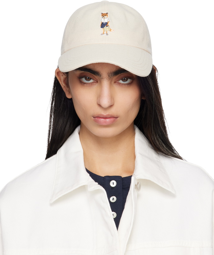 Photo: Maison Kitsuné Beige Dressed Fox Cap