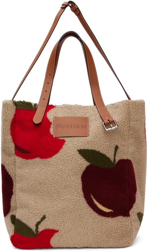 Photo: JW Anderson Beige & Red Apple Motif Belt Tote