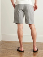 Loro Piana - Straight-Leg Striped Wool-Blend Shorts - Gray