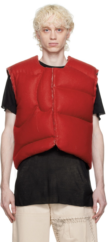 Photo: AIREI SSENSE Exclusive Red Padded Vest