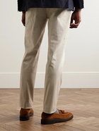 Etro - Slim-Fit Straight-Leg Cotton-Blend Gabardine Trousers - Neutrals