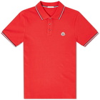 Moncler Men's Classic Logo Polo in Red