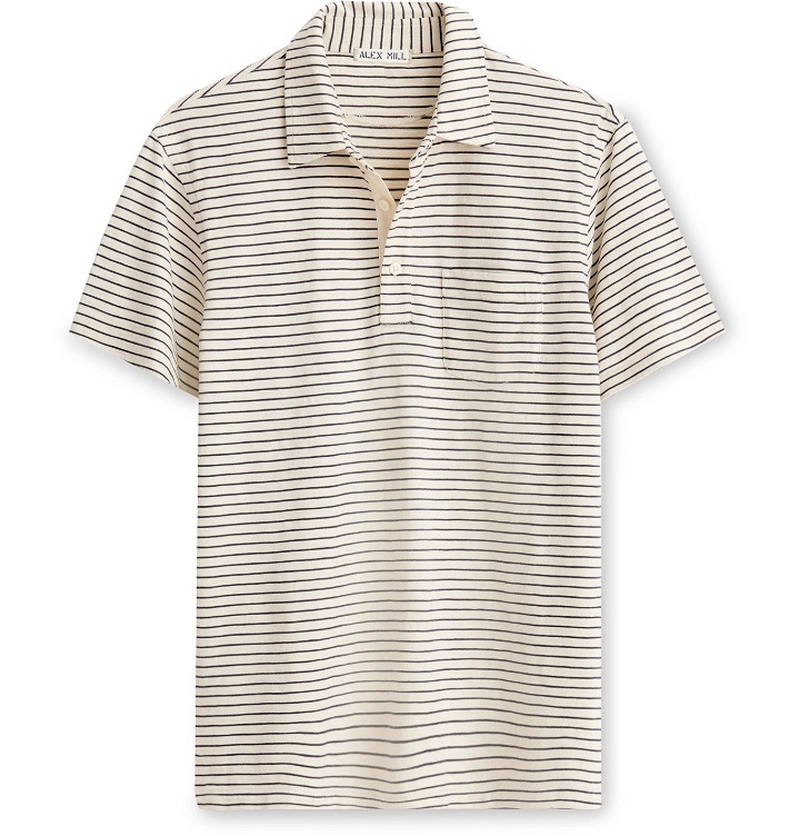 Photo: Alex Mill - Slim-Fit Striped Cotton-Jersey Polo Shirt - Neutrals