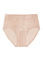 Chantelle Python-effect Stretch-polyamide Briefs - Beige - One Size