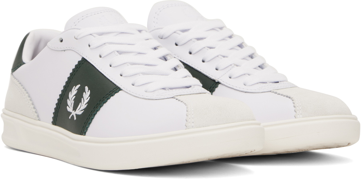 Fred Perry White & Green B4 Sneakers