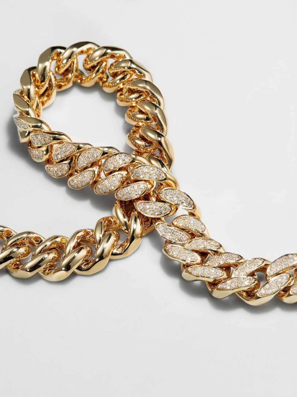 SHAY 18K Yellow Gold Flat Link Diamond Bracelet