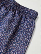 Derek Rose - Brindisi Printed Silk-Satin Boxer Shorts - Blue