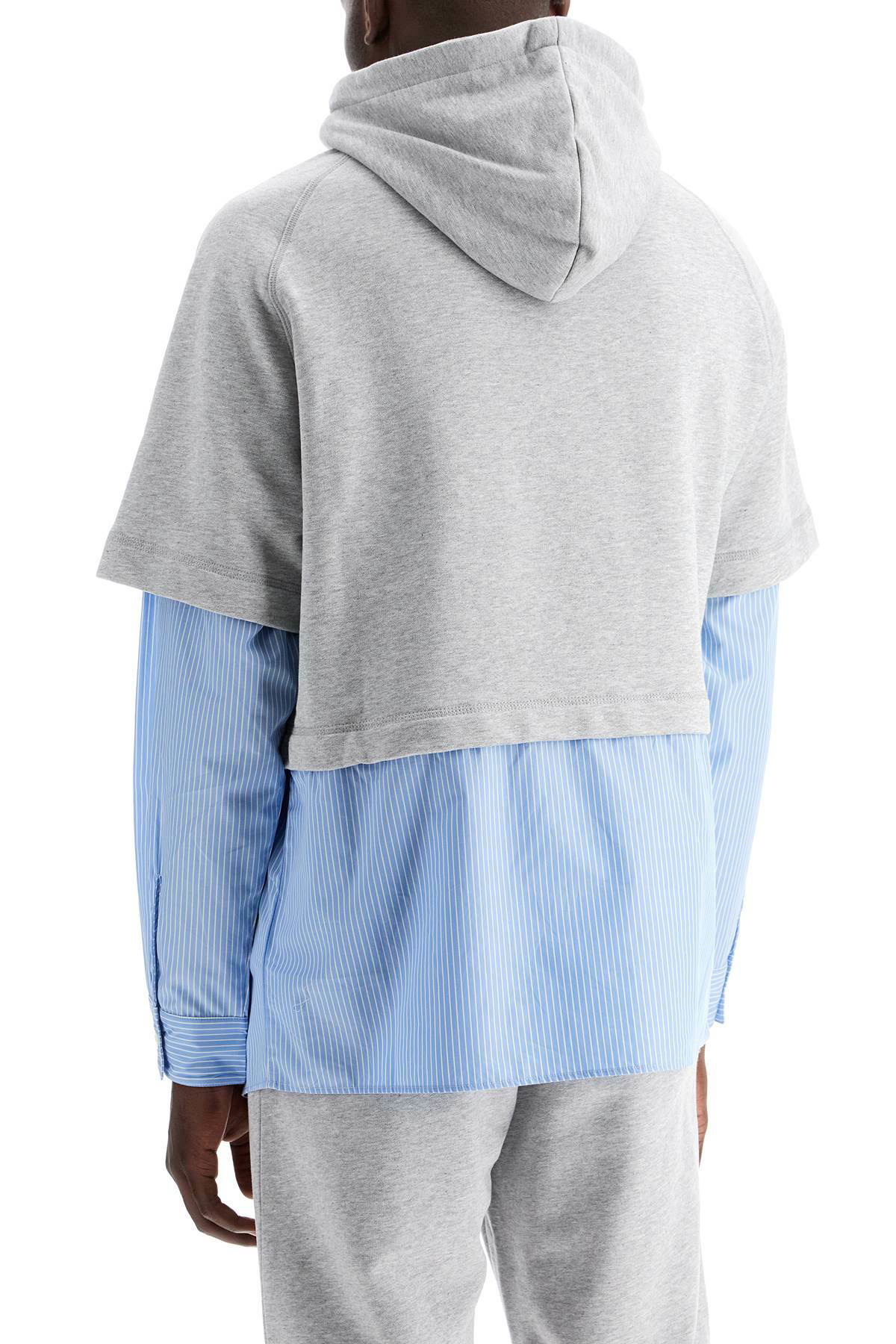 ◆MOSCHINO◆モスキーノ hybrid sweatshirt with shirt bottom MOSCHINO hybrid sweatshirt with shirt bottom Grey Moschino