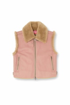 Diesel Shearling leather vest - Leather jackets Mens in Pink
