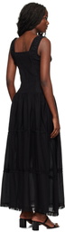 Frankies Bikinis Black Christabelle Ruffle Maxi Dress