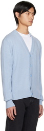 AMI Alexandre Mattiussi Blue Ami De Cœur Cardigan