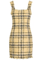 Balmain Checked Tweed Mini Dress Multicoloured