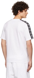 Moschino White Double Question Mark Trim T-Shirt