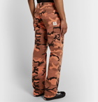 McQ Alexander McQueen - Camouflage-Print Cotton-Canvas Cargo Trousers - Orange