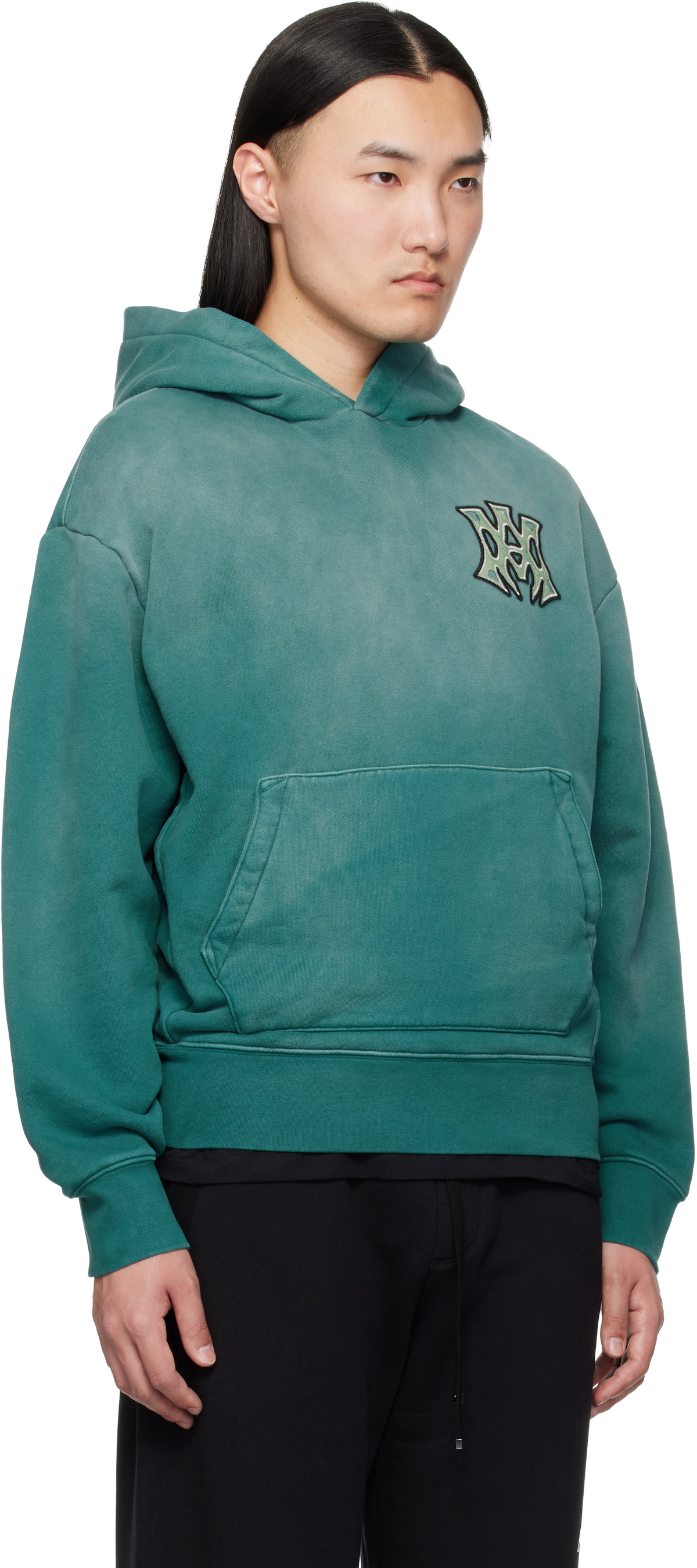 AMIRI Green 'MA Hollywood' Oversized Hoodie
