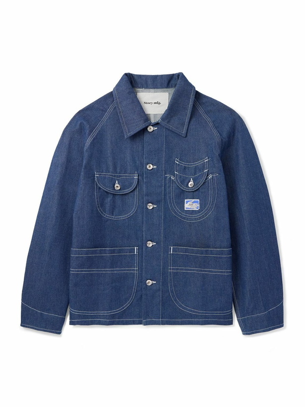 Photo: Story mfg. - Wonky-Wear Circuit Indigo-Dyed Organic Denim Jacket - Blue