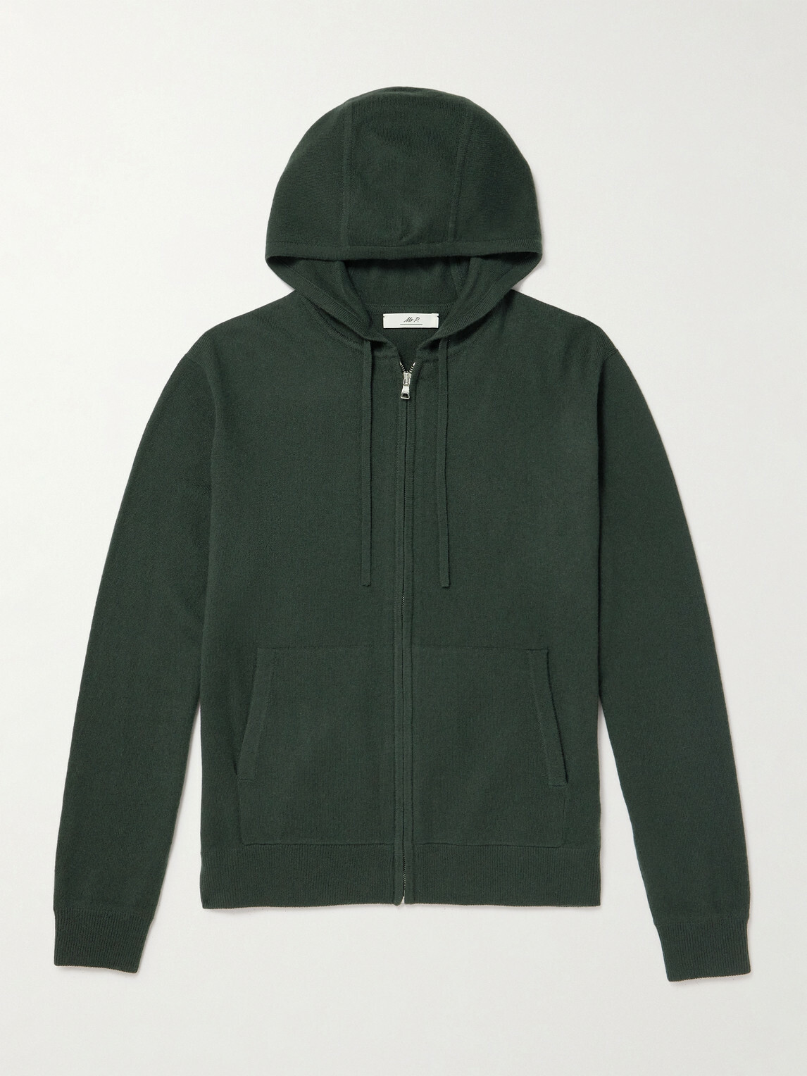 Mr P. - Wool and Cashmere-Blend Zip-Up Hoodie - Green