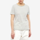 Armor-Lux Women's Mariniere T-Shirt in White/Oyat