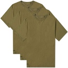 WTAPS Men's 0 Skivvies T-Shirt - 3-Pack in Olive Drab
