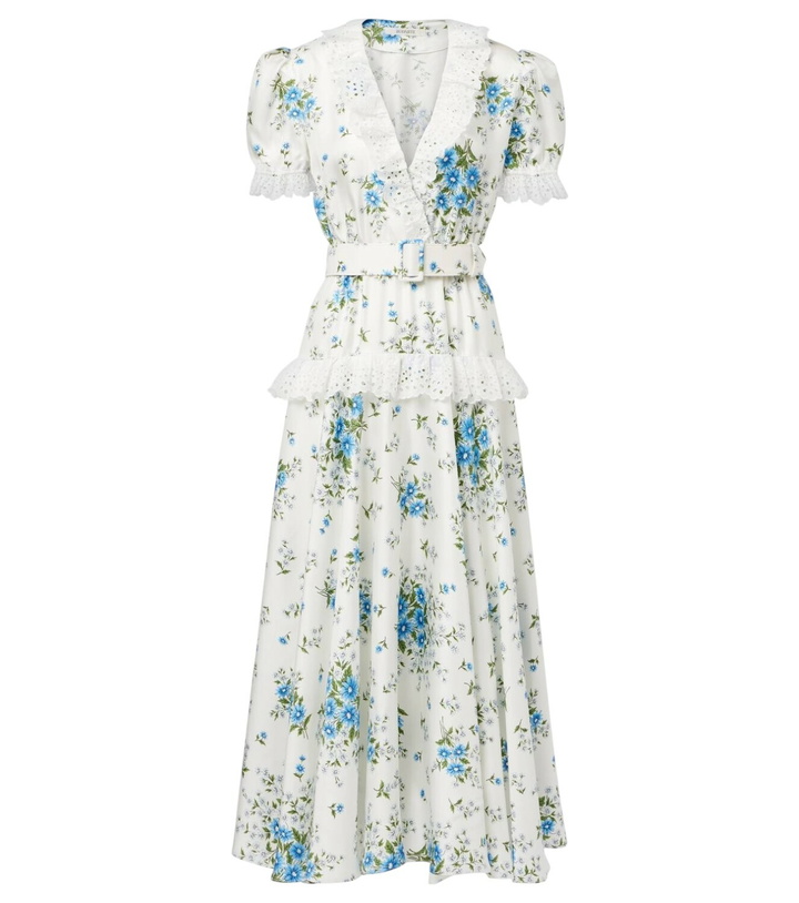 Photo: Rodarte Satin and broderie anglaise maxi dress