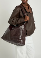 Lemaire Belted Leather Hobo bag - Dark Brown - One Size