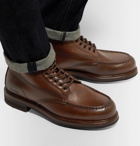 TOM FORD - Cromwell Burnished-Leather Hiking Boots - Men - Brown