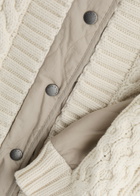 Rag & Bone Manston Cable-knit Shell Bomber Jacket Cream