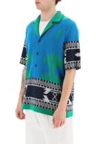 Alanui Jacquard Cotton Short Sleeve Icon Shirt