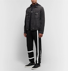 Givenchy - Tapered Logo-Embroidered Loopback Cotton-Jersey Sweatpants - Black