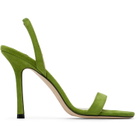 Jimmy Choo Green Jenn 100 Heeled Sandals