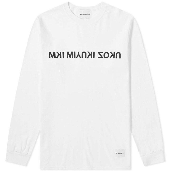 Photo: MKI Long Sleeve Mix Logo Tee White