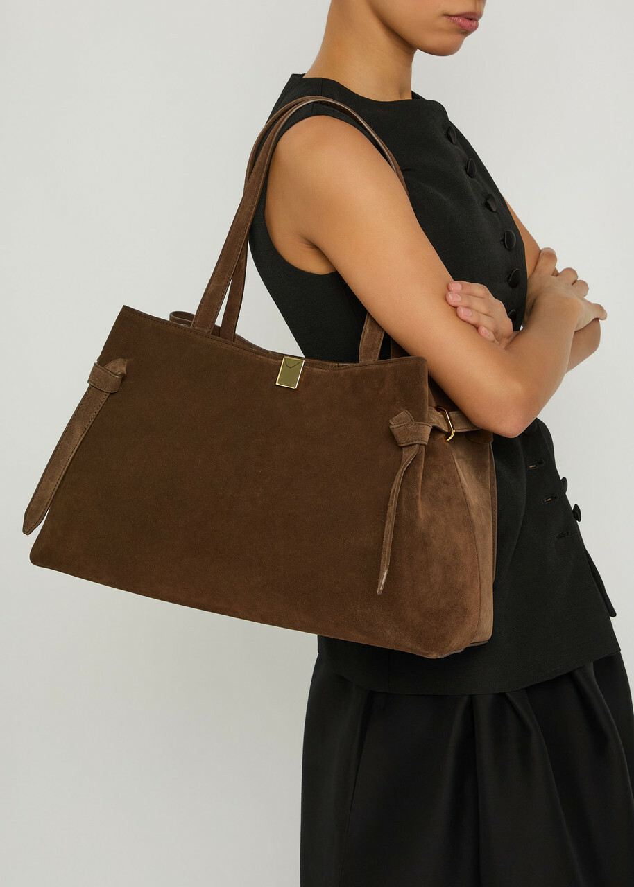 Yuzefi Gyoza Suede Tote bag - Brown - One Size