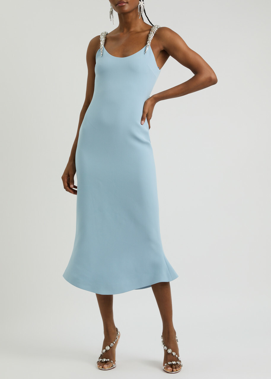 white christmas dresses David Koma Polka-dot Discs and Draped Skirt Midi Dress Black/Black / 12 main image 1