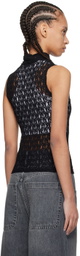 FRAME Black Mock Neck Tank Top