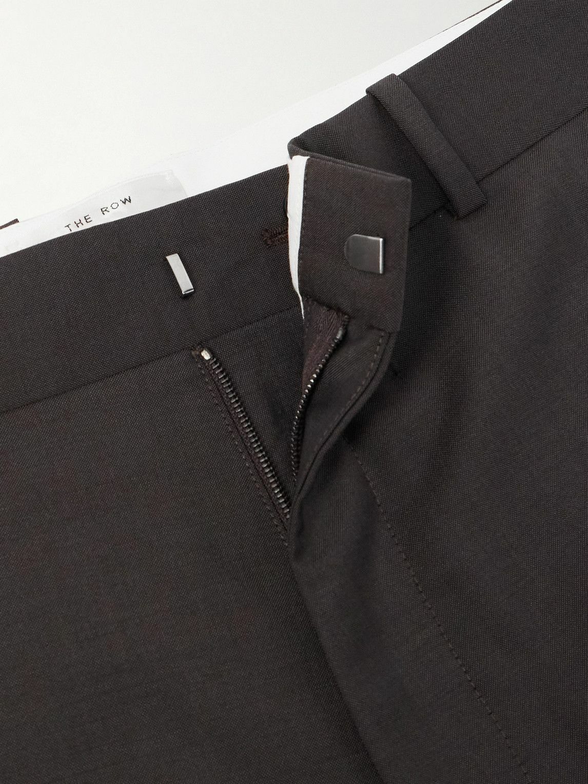 The Row - Mista Straight-Leg Virgin Wool and Mohair-Blend Trousers - Brown