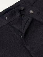 Sunspel - Straight-Leg Stretch Wool-Blend Flannel Trousers - Gray