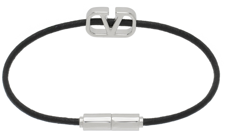Valentino Garavani Black VLogo Signature Bracelet