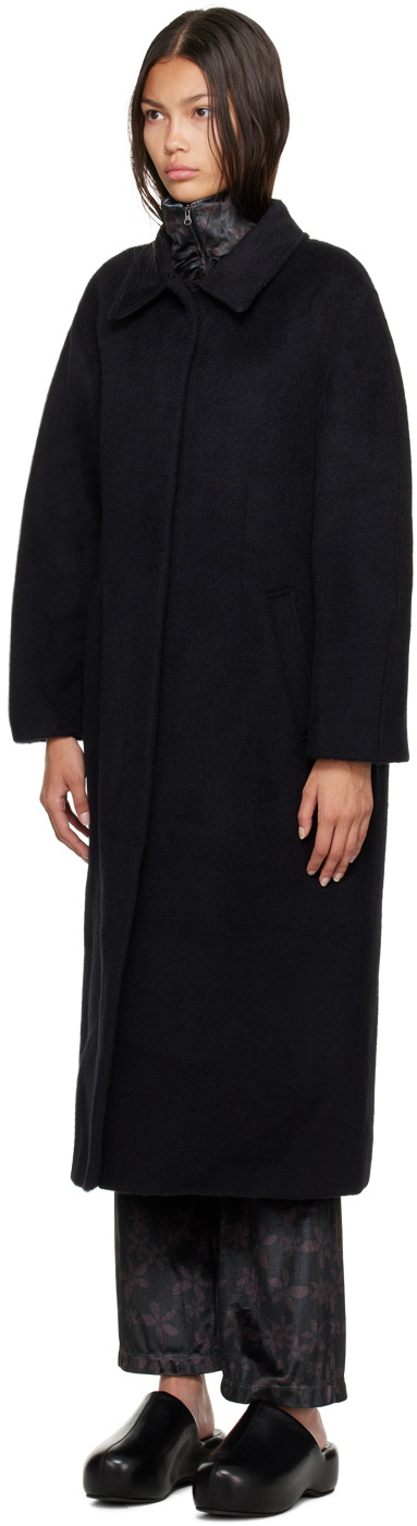 2040232 Dark Blue Brushed Coat