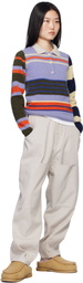 The Elder Statesman Multicolor Chaos Stripe Fitted Polo