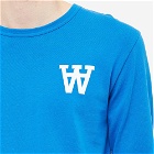 Wood Wood Men's Long Sleeve Mel Double A T-Shirt in Royal Blue