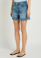 Frame The Everyday Denim Shorts Light Blue